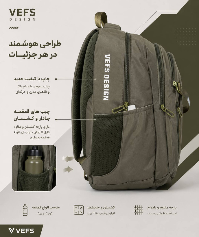 کوله پشتی مینیمال برند وفس کد5098
