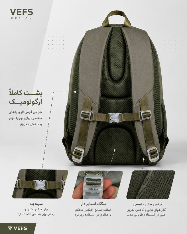 کوله پشتی مینیمال برند وفس کد5098