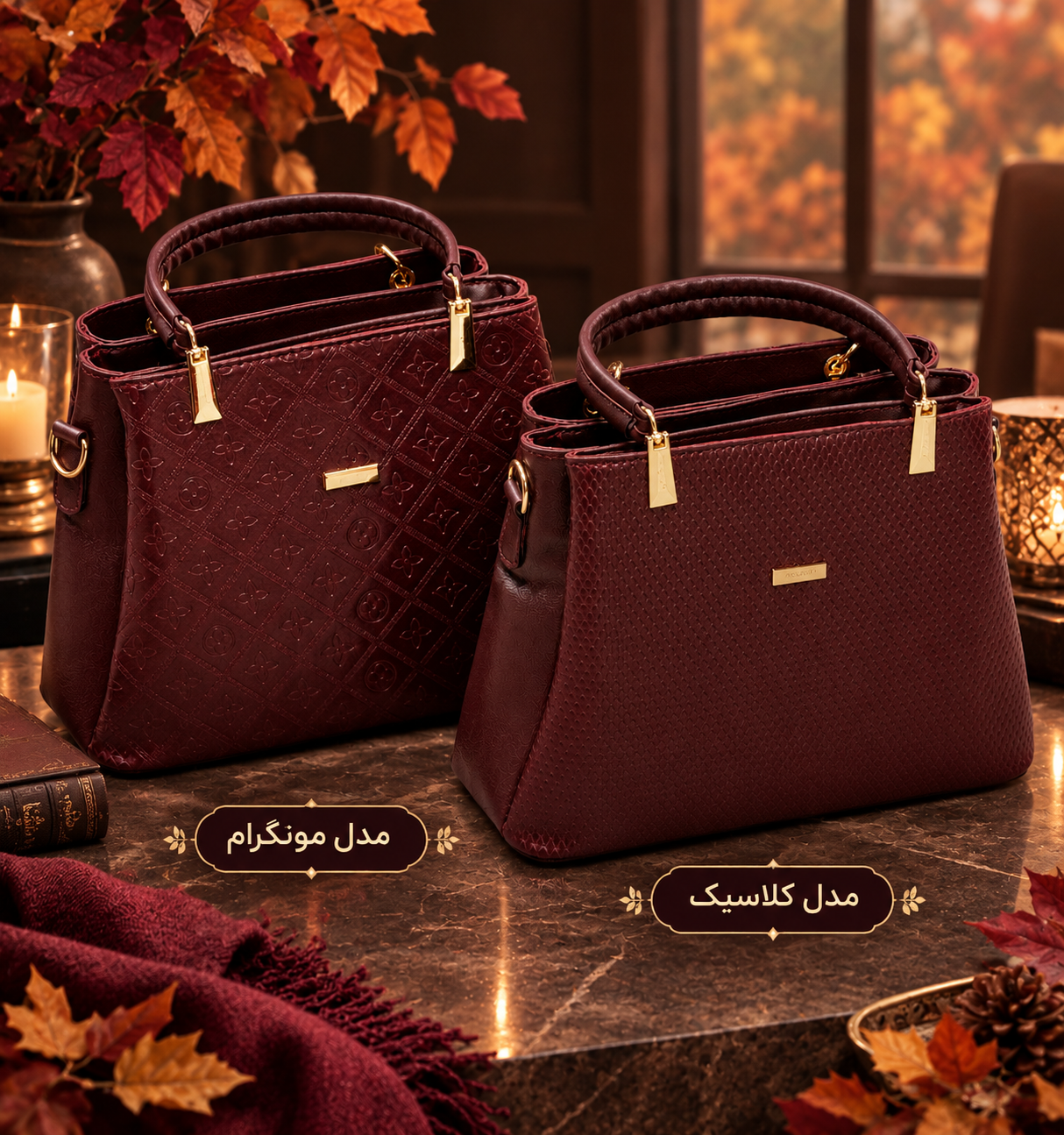 کیف دستی و دوشی چرم ورنی